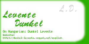 levente dunkel business card